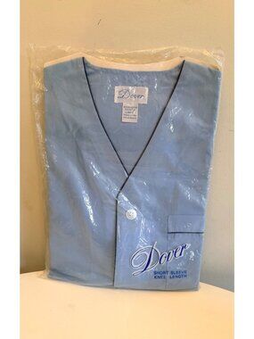 Vintage Dover Short Sleeve Knee-Length Men's Pajama Size Large Light Blue NOS